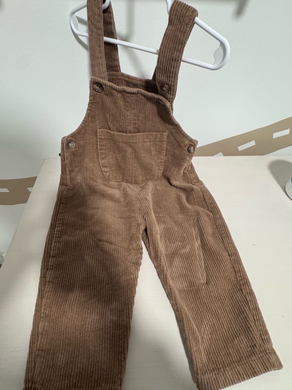 Kids Corduroy Overalls - Brown